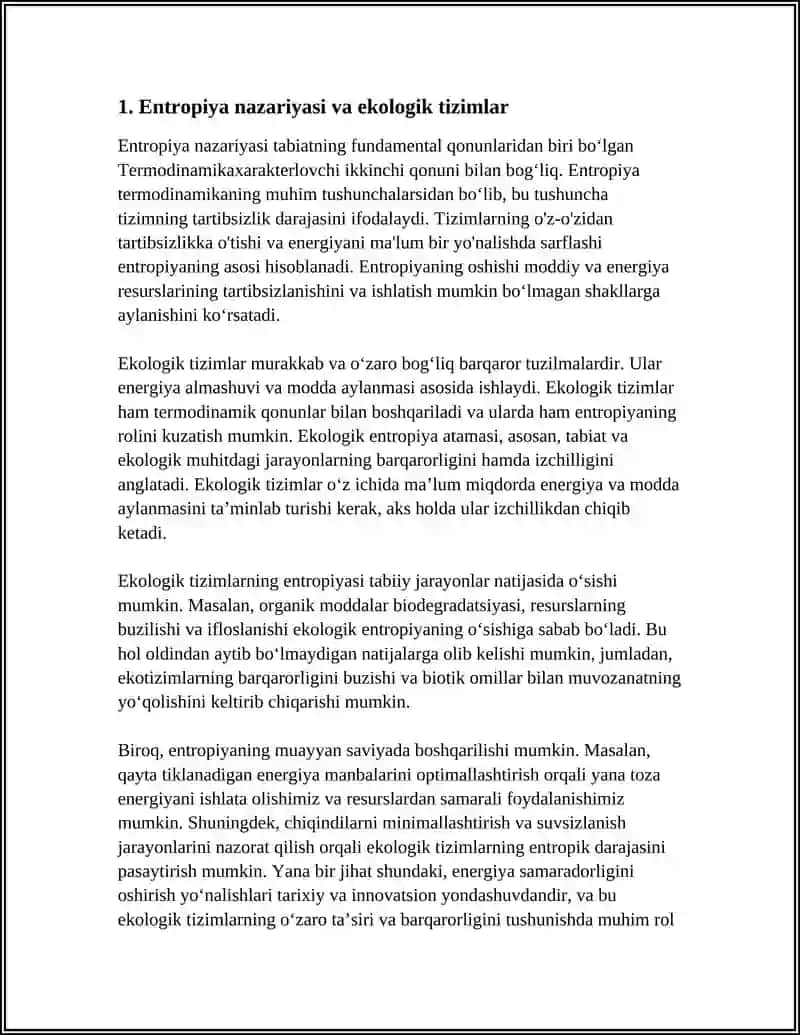 ENTROPIYA VA EKOLOGIYA 4