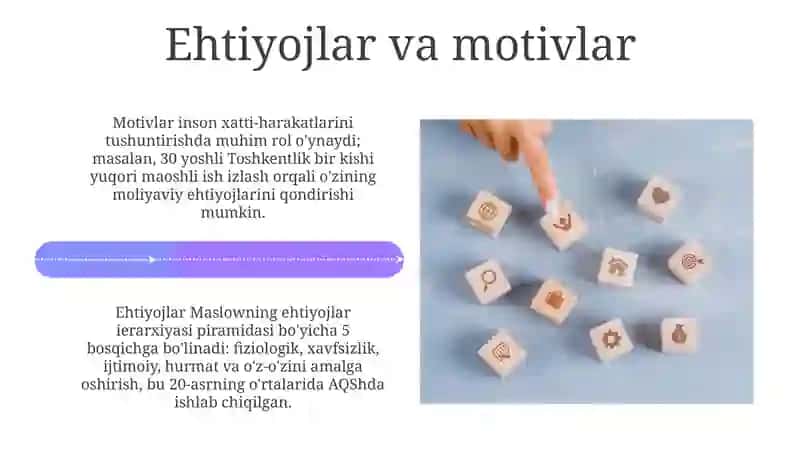 Ehtiyoj va uning turlari 4
