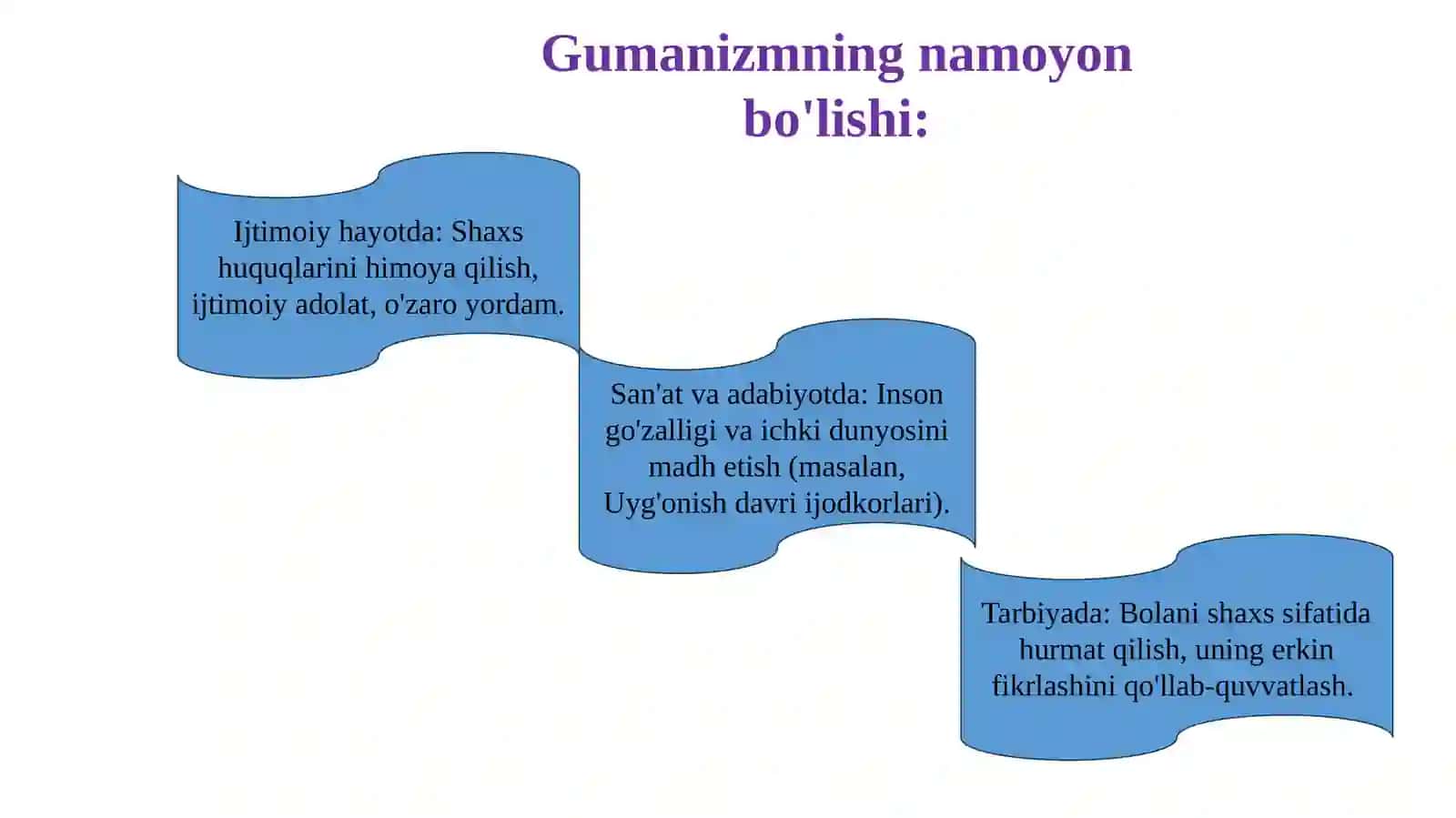 GUMANIZM VA ESTETIK QARASHLAR HAQIDAGI BAHSLAR 4