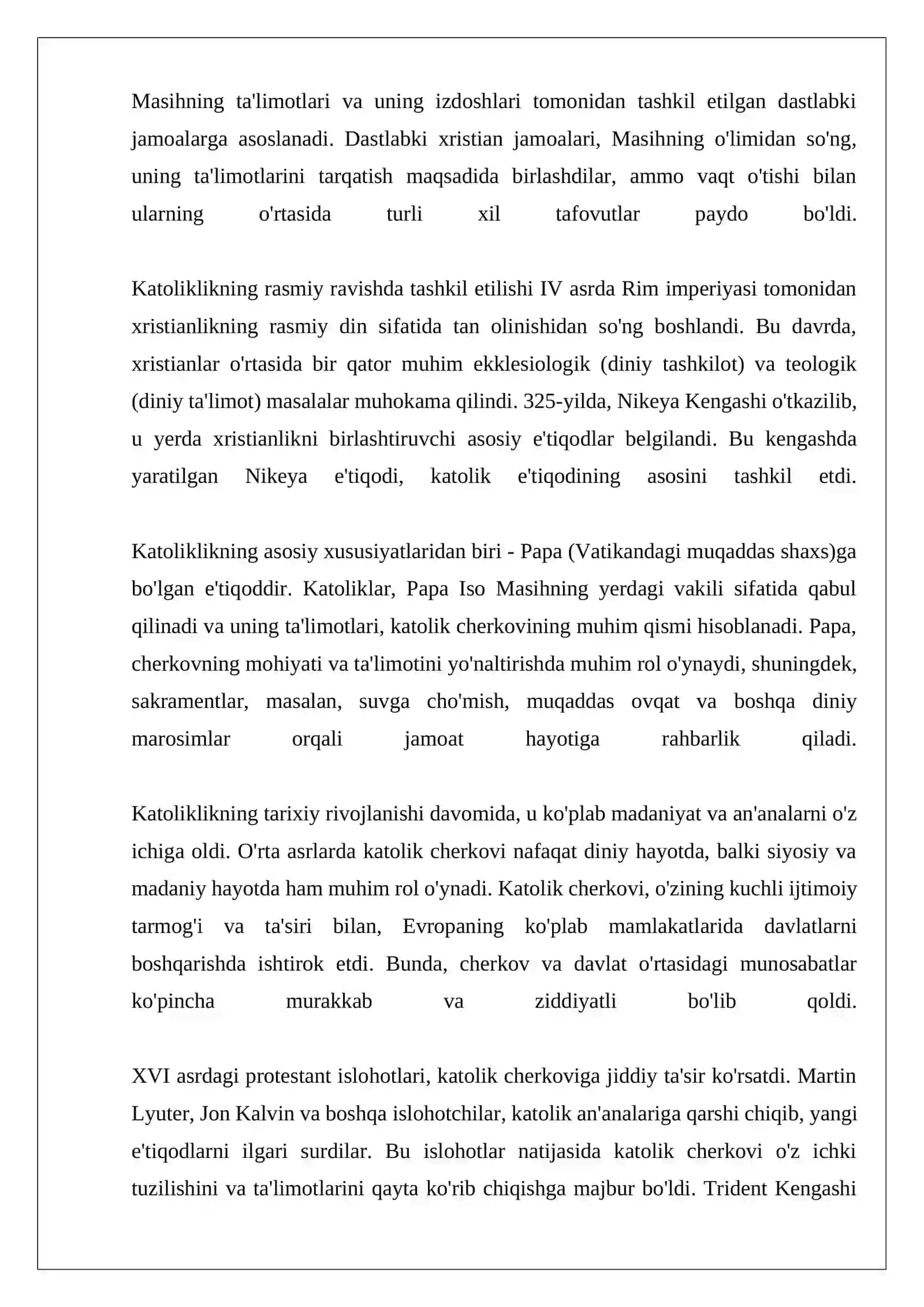 XRISTIANLIKNING ASOSIY YOʻNALISHLARI 4
