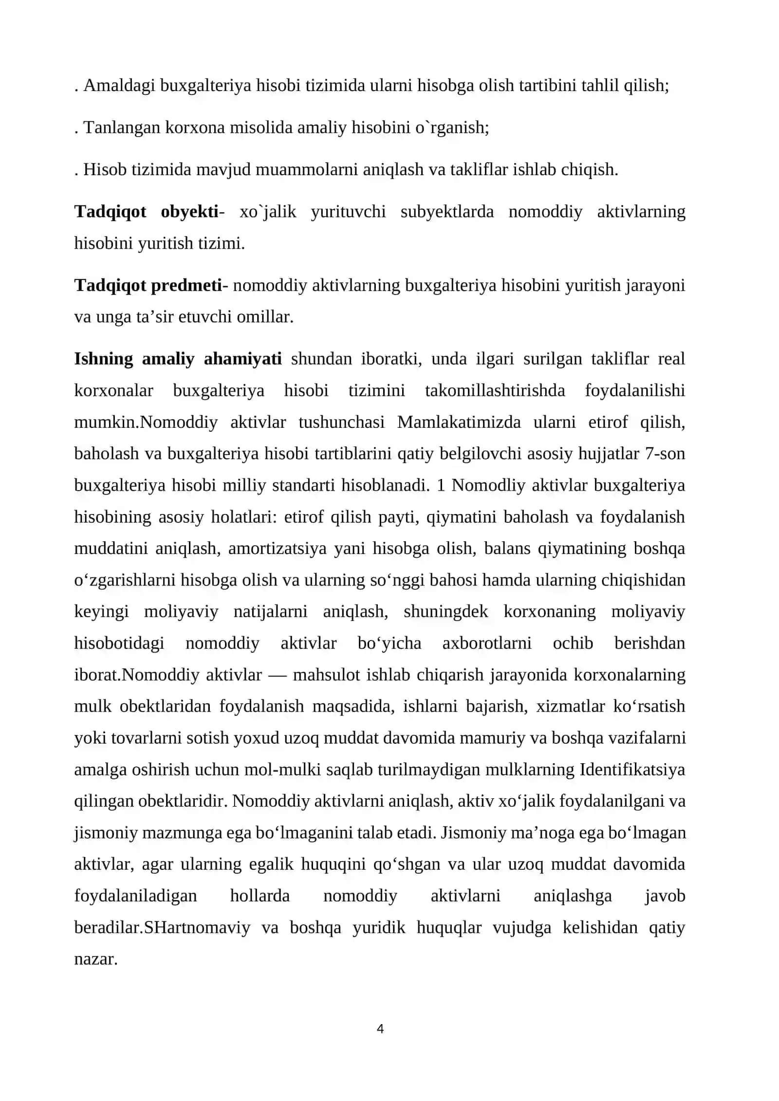 Nomoddiy aktivlar hisobini tashkil etish 4
