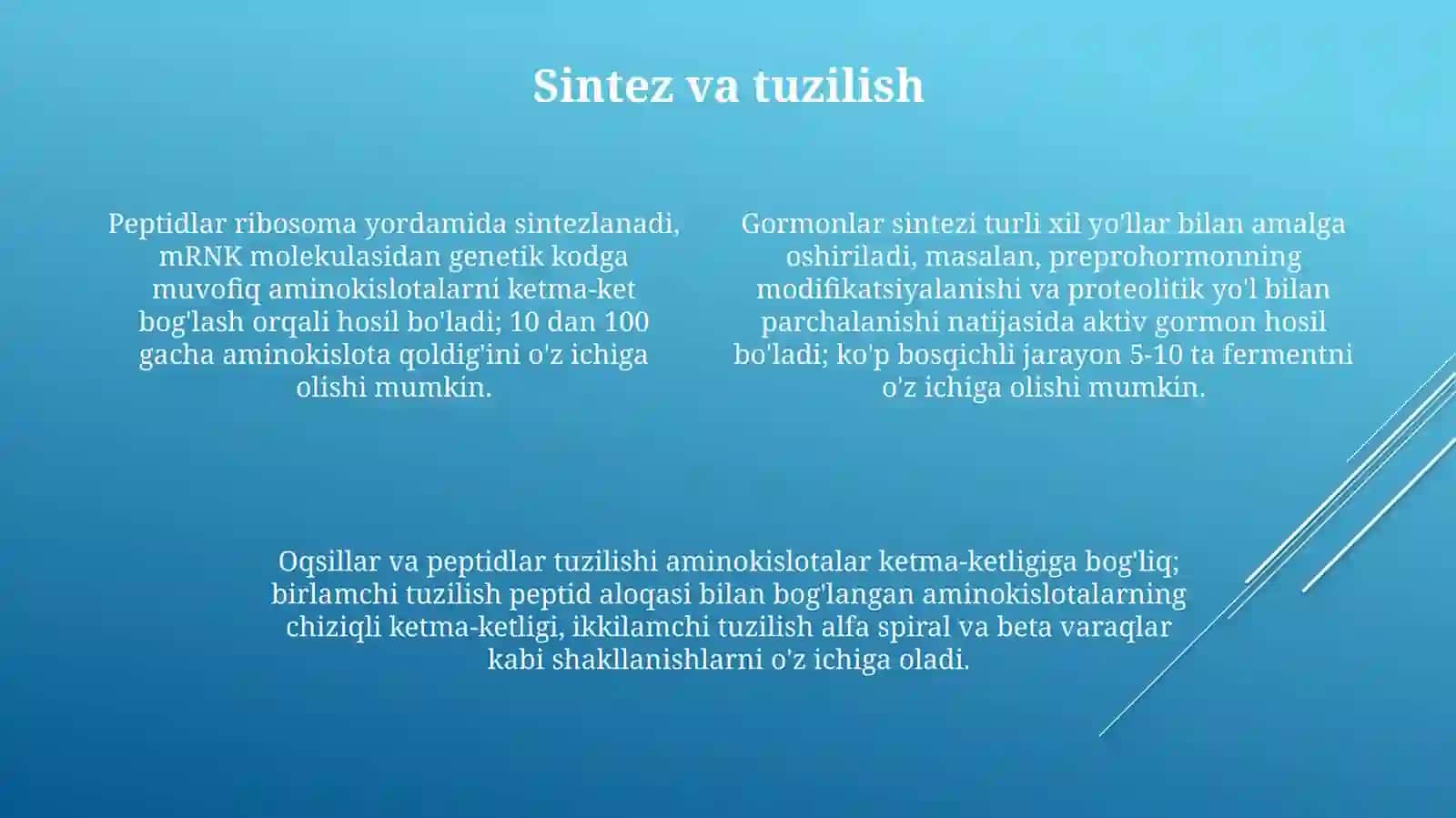 Oqsil tabiyatli peptid va garmonlar 4