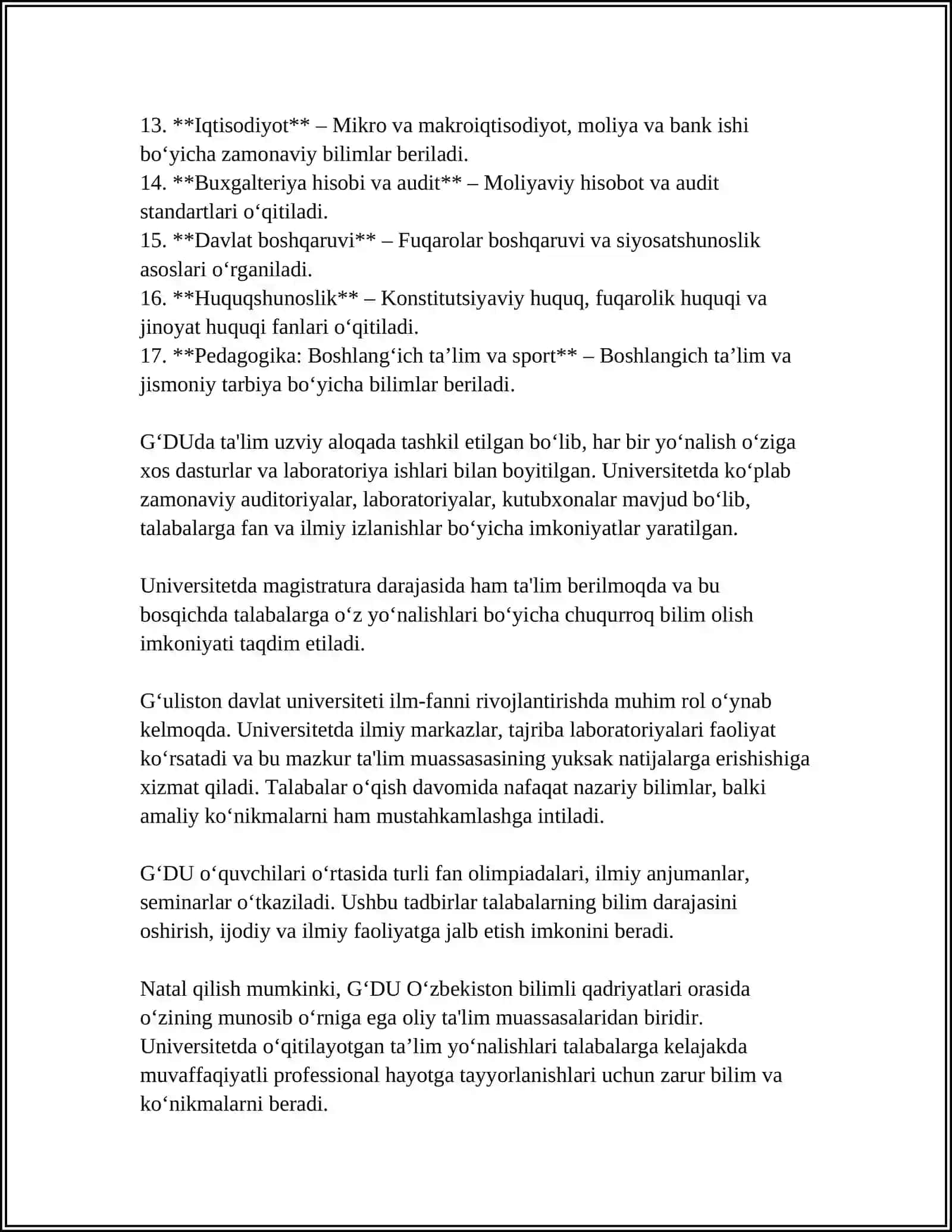 Gʻuliston Davlat Universiteti 4