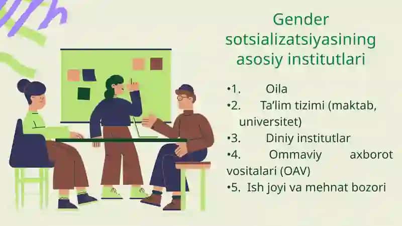 Gender sotsializatsiyasining asosiy institutlari 4