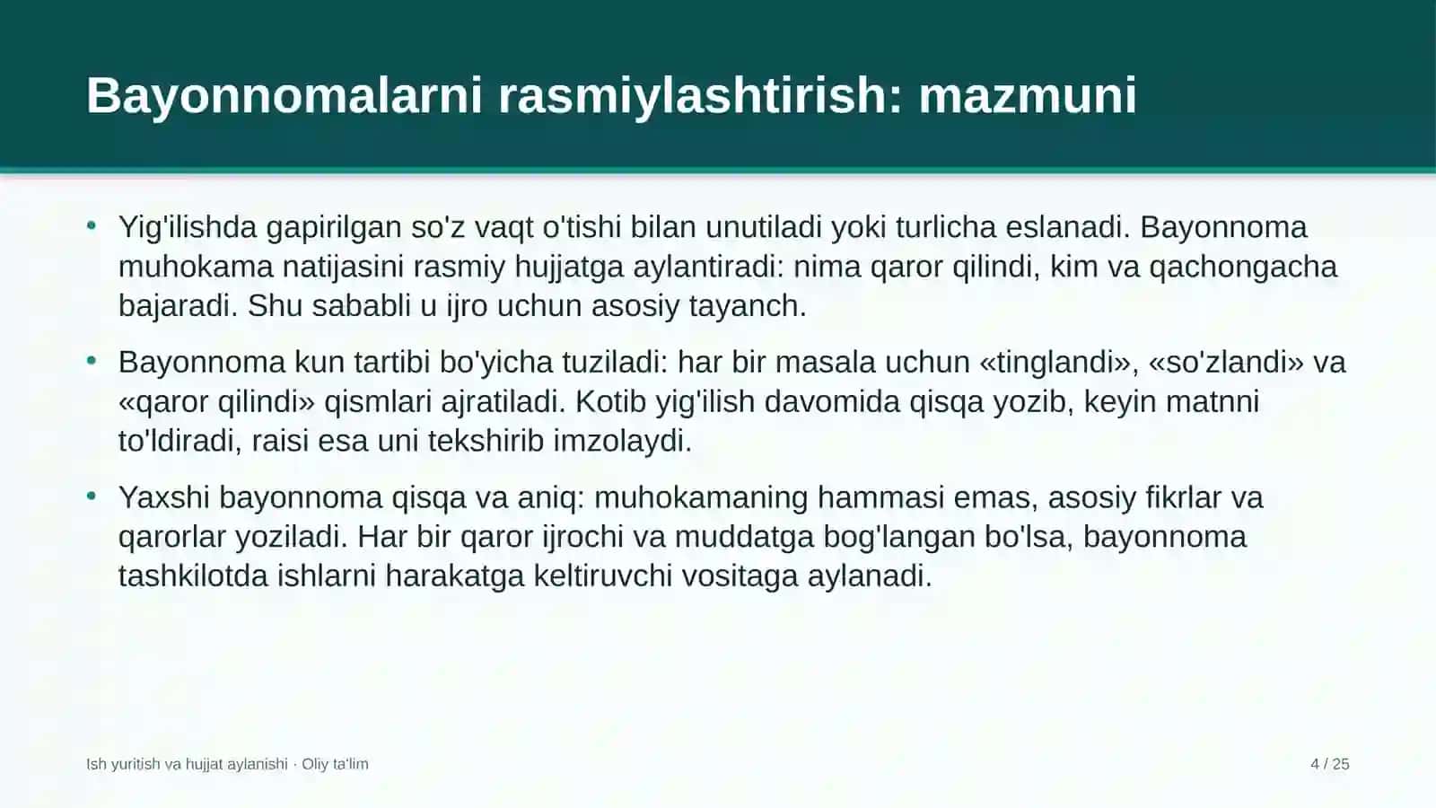 Kitob do'konlarida bayonnomalarni rasmiylashtirish 4