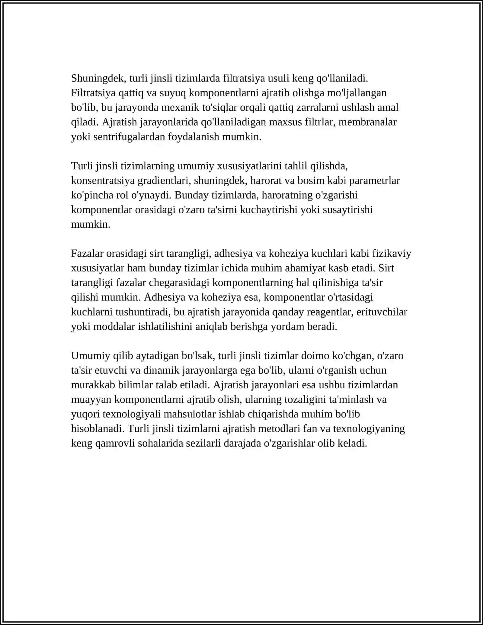 Turli jinsli tizimlar 4