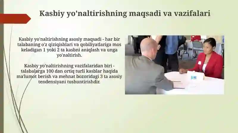 Kasb hunarga yo'naltirishga oʻquvchilarga qoʻyiladigan talablar 4