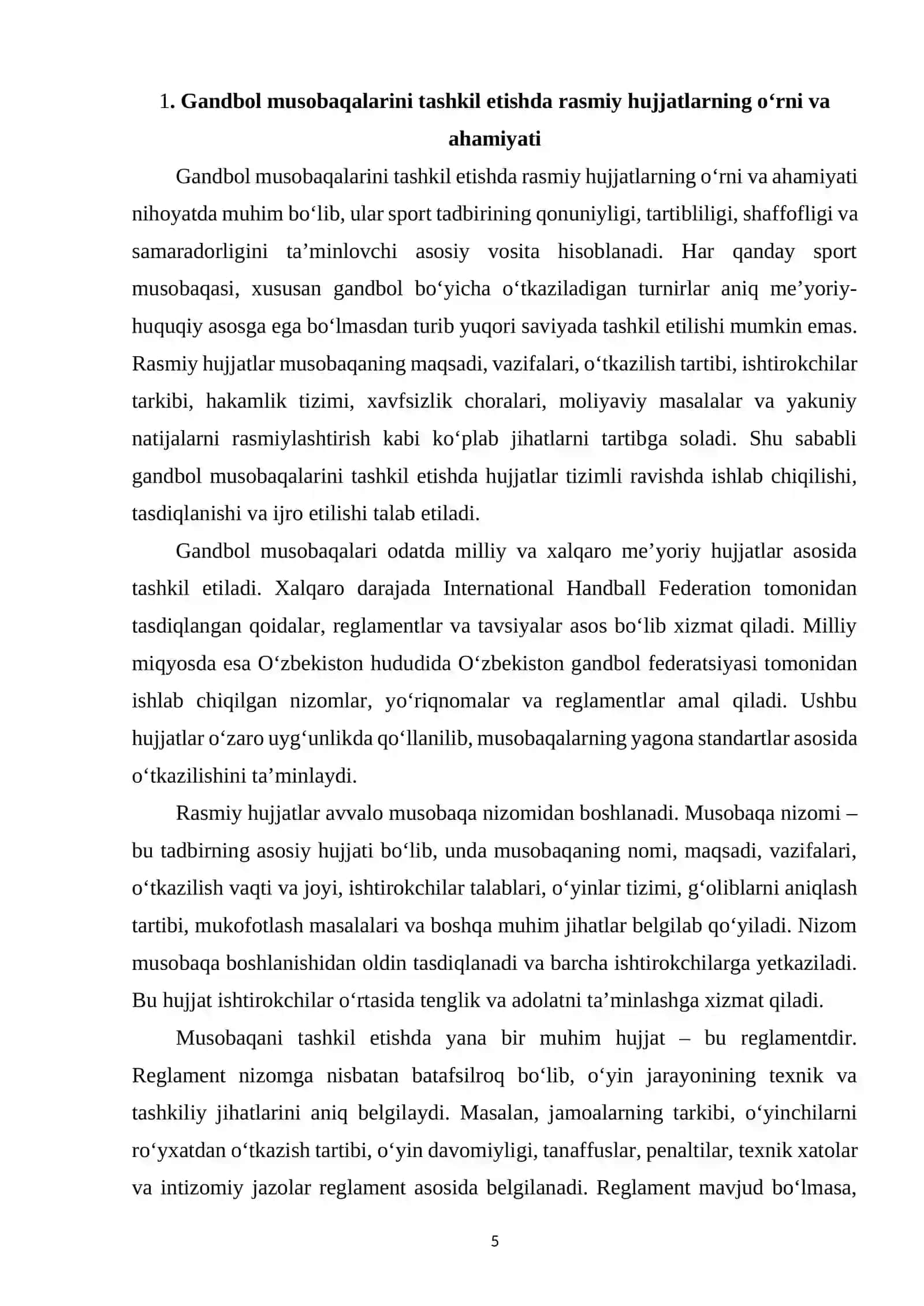 Gandbol musobaqa xujjatlari 4