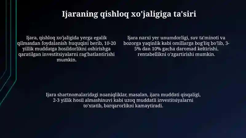 Qishloq xo'jaligi va renta 4