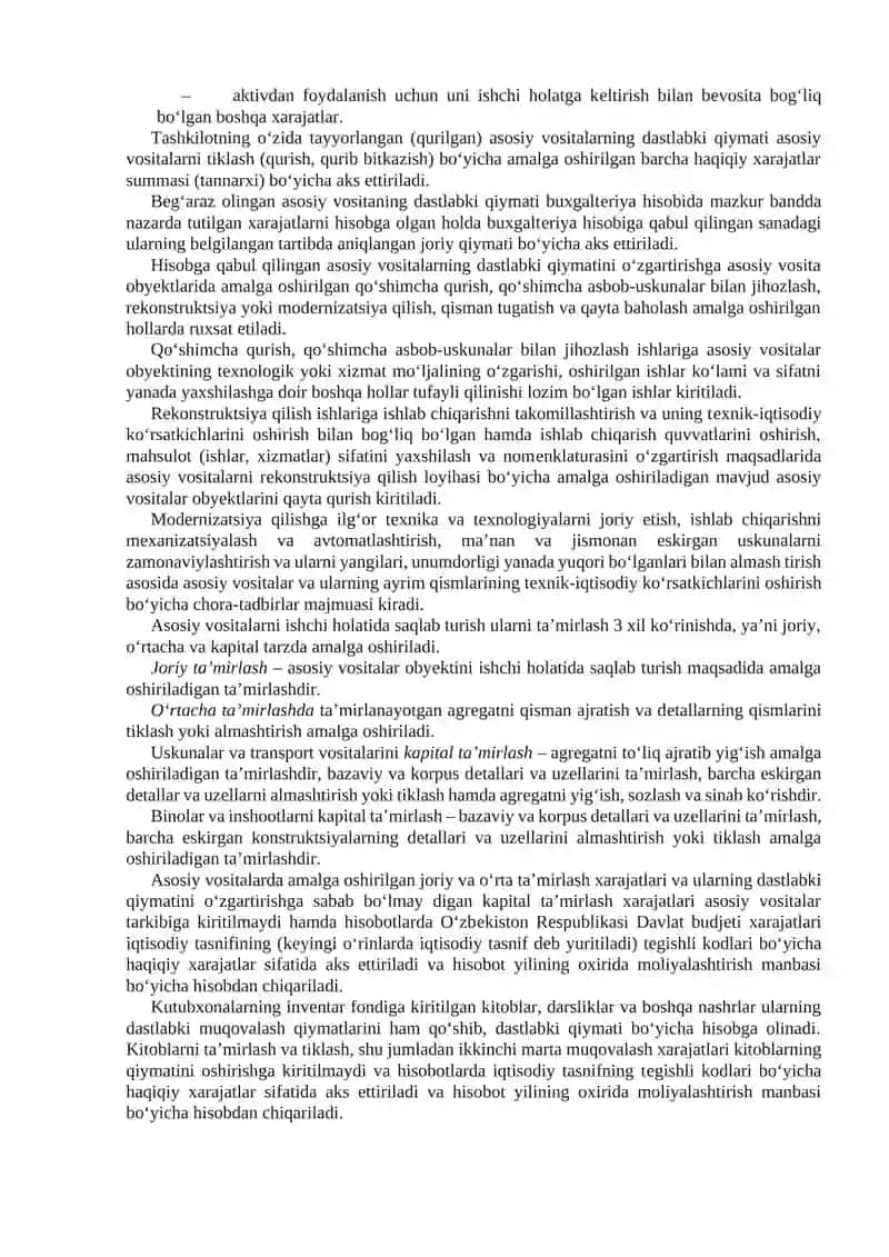 Asosiy vositalarni balansga olish 4