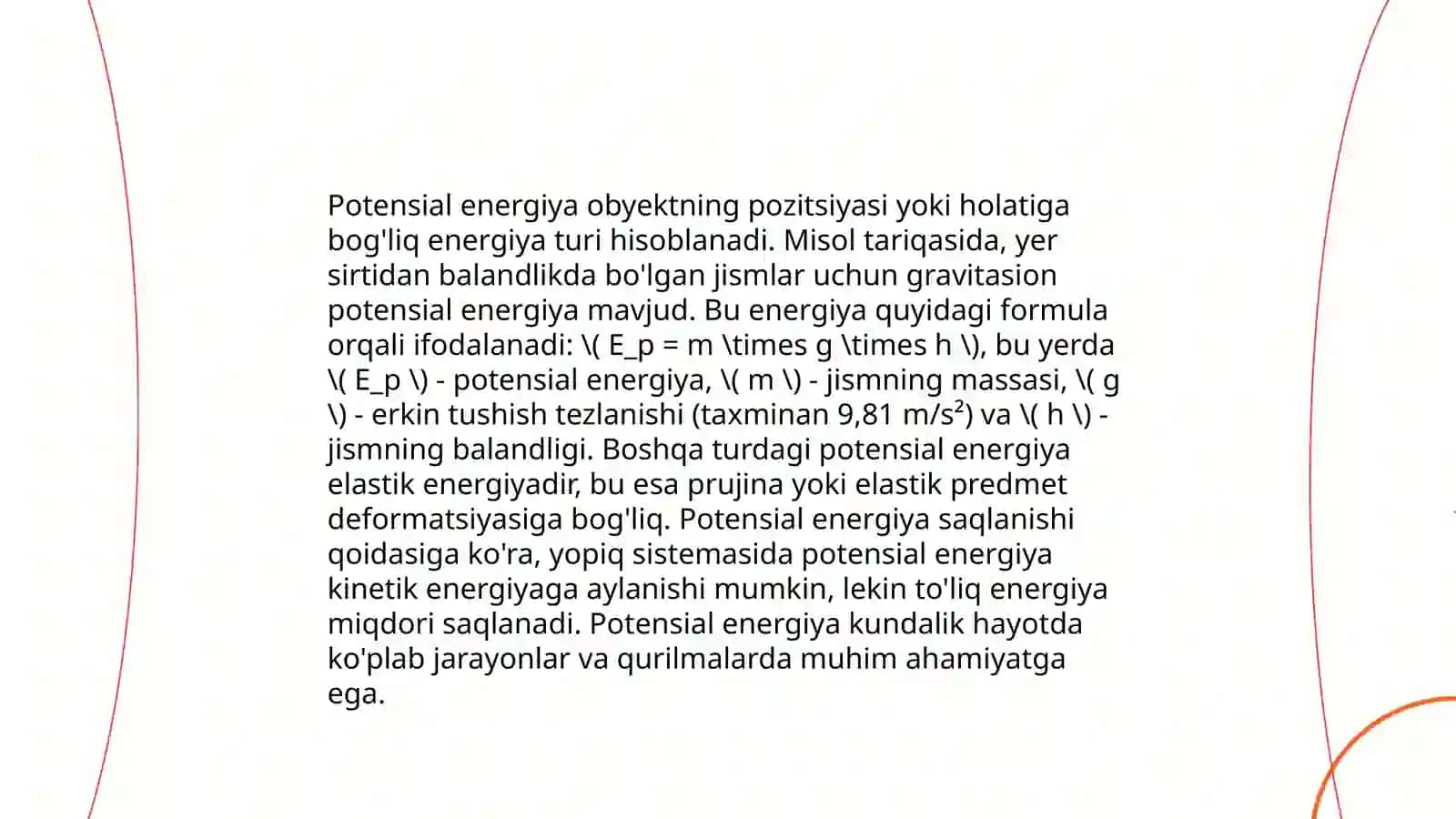 Moddiy nuqta dinamikasi.Ish va energiya 4