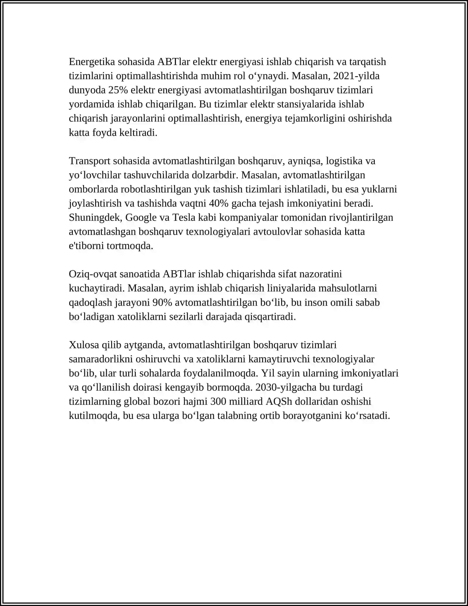 O'LCHOV TIZIMLARINING AVTOMATLASHTIRILISHI 4