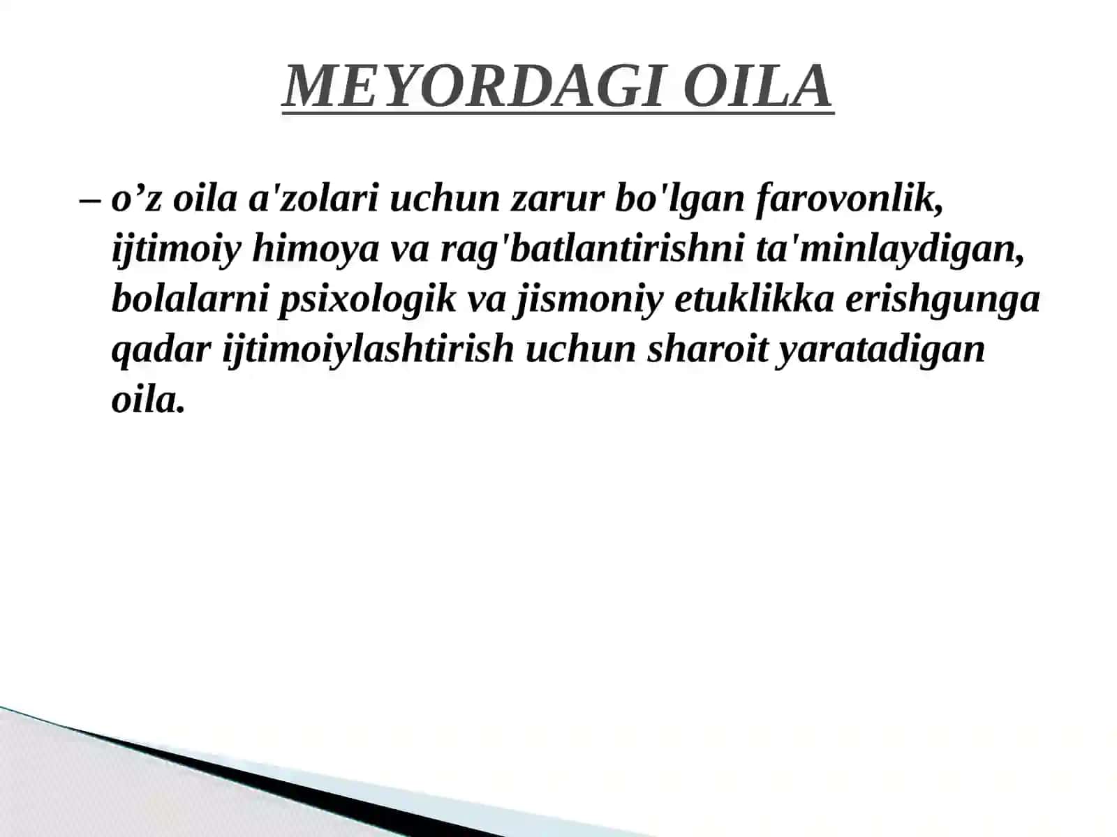 Hozirgi zamon oilalarining turlari 4