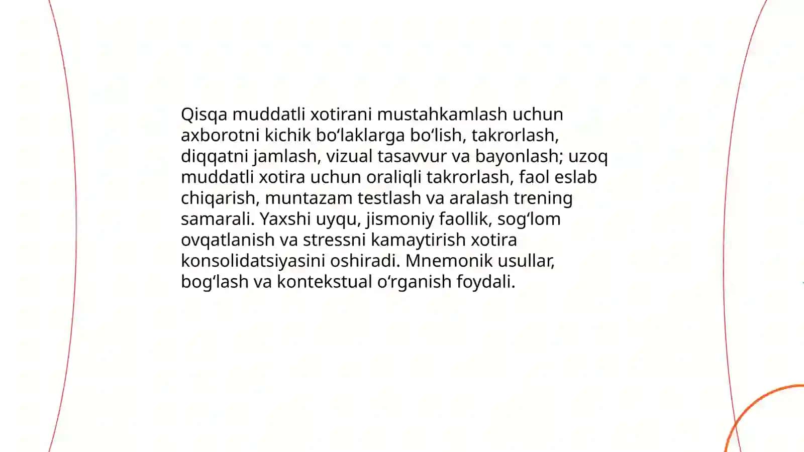Kognitiv ko’nikmalarni oshirish 4