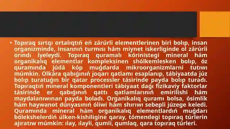 Topıraqni Sanitar-Gigienik Âhmiyeti 4
