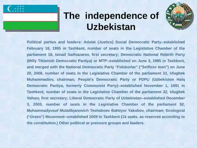 The independence of Uzbekistan 4