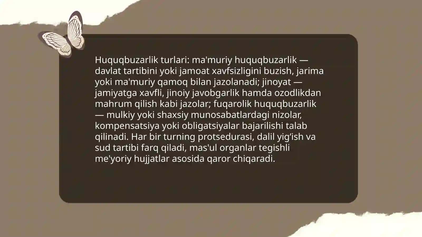 Huquqbuzarlik 4
