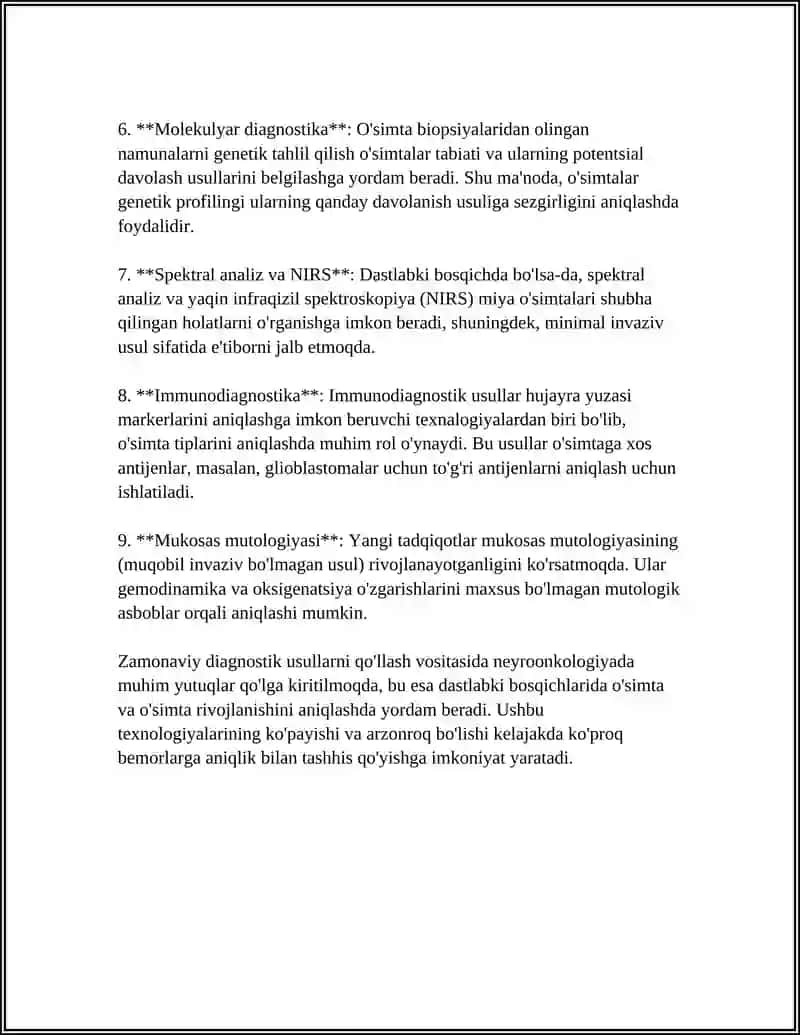 2. NEYROONKOLOGIYA. DIAGNOSTIKA VA DAVOLASH USULLARI. 4