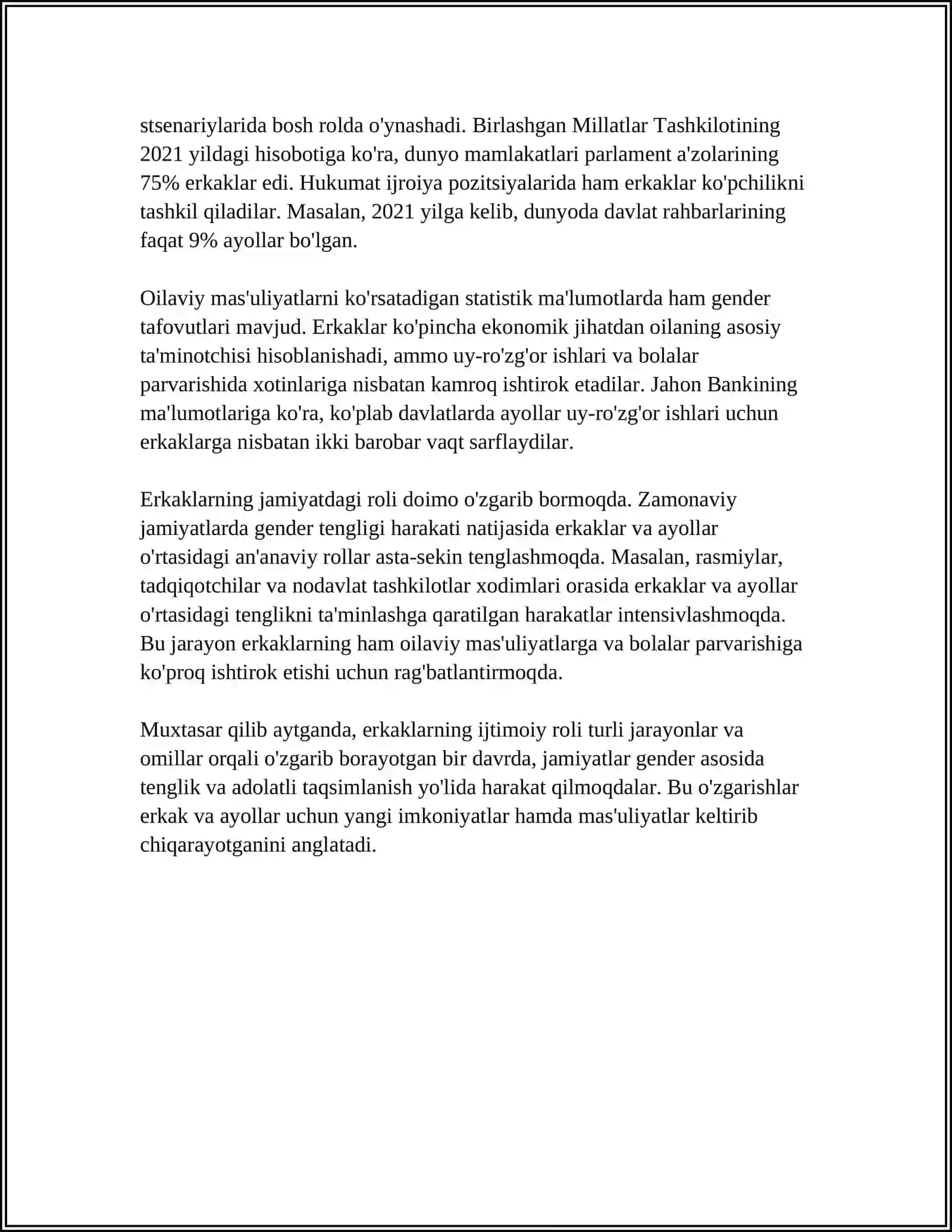 ERKAK VA AYOLLARNING IJTIMOIY STEREOTIPLARI 4