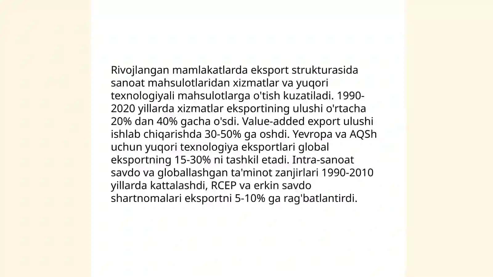 Jahon xo'jaligida rivojlangan davlatlarning o'rni 4
