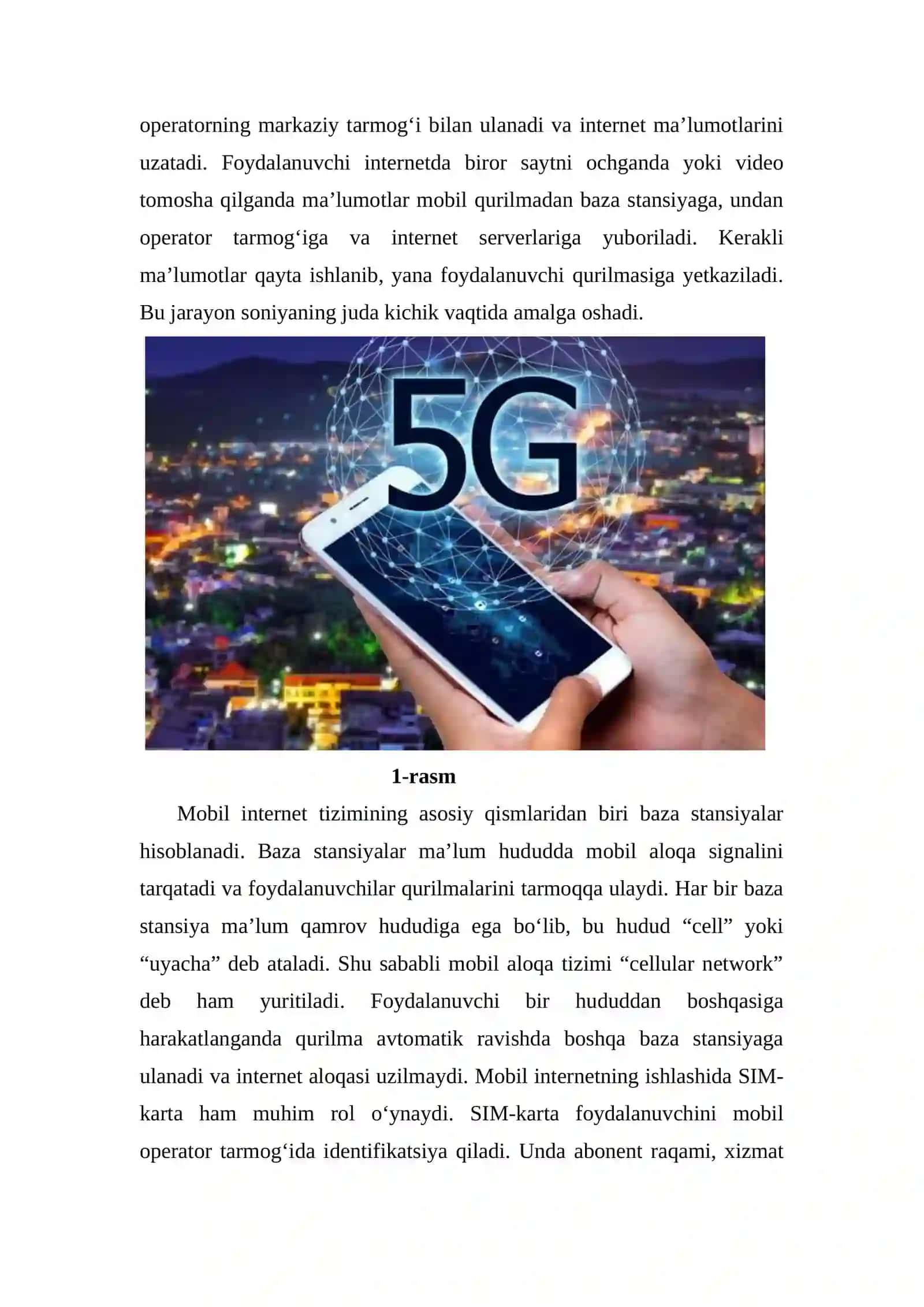 Mobil internet texnologiyalari va ularning rivojlanishi 4
