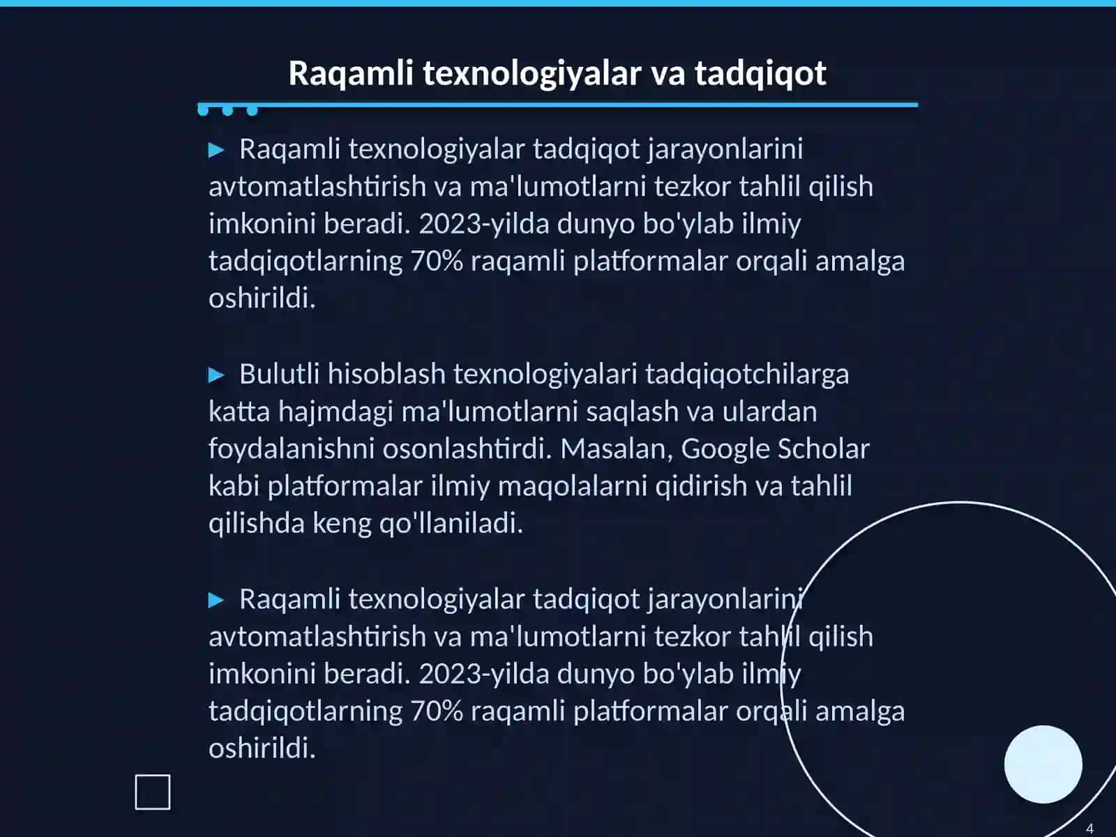 Zamonaviy tadqiqot usullari 4