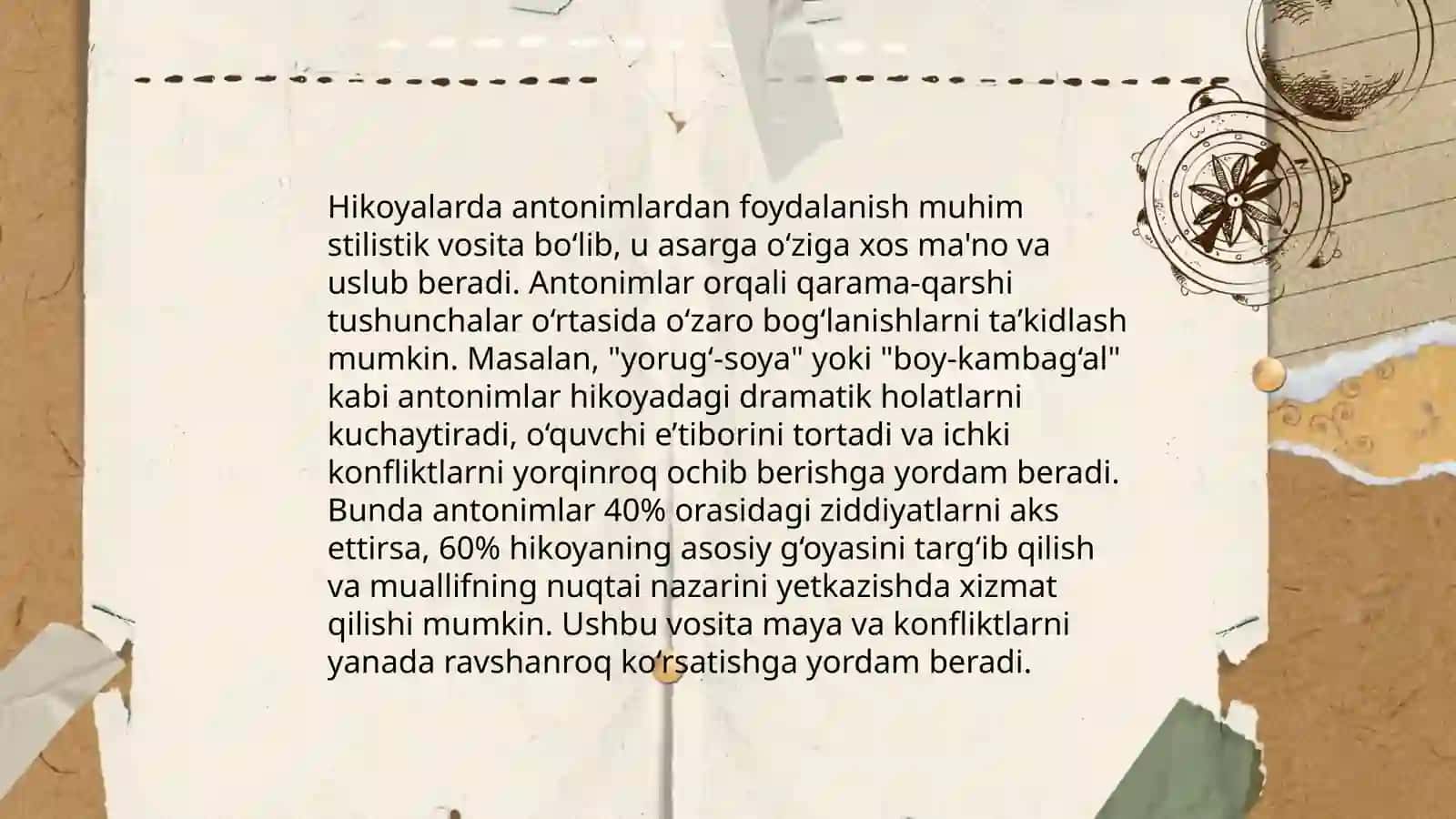 Abdulla Qahhor hikoyalarida antonimlar qoʻllanilishi 4