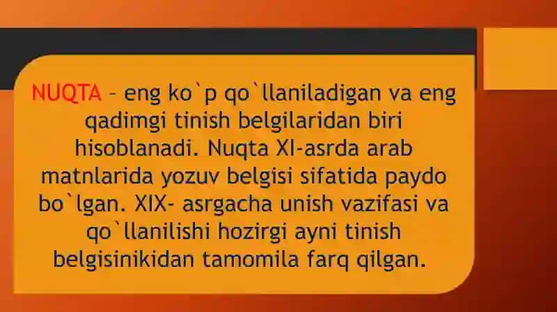 Tinish belgilari haqida ma’lumot 4