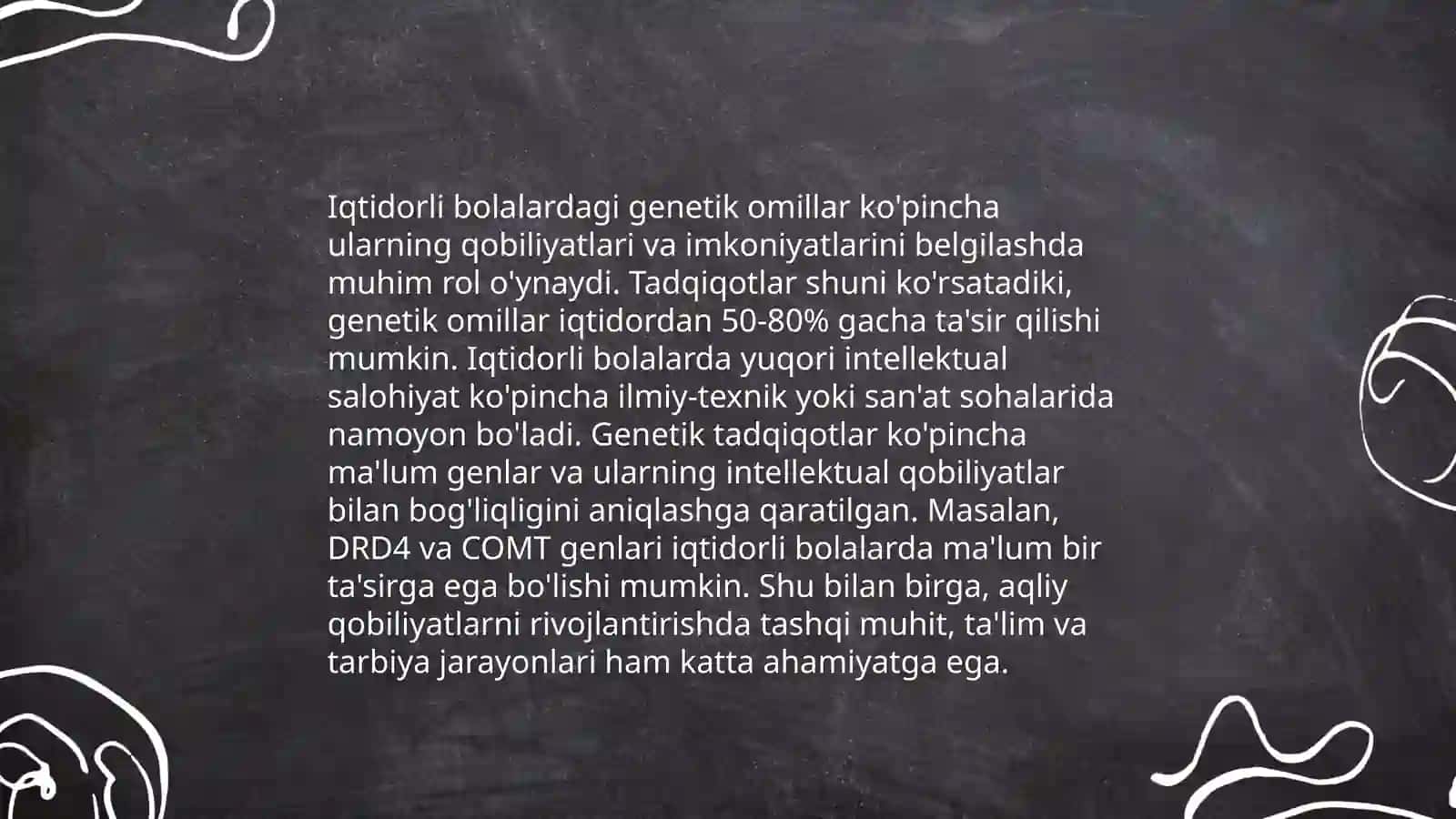 Qobiliyatlar va genitika 4