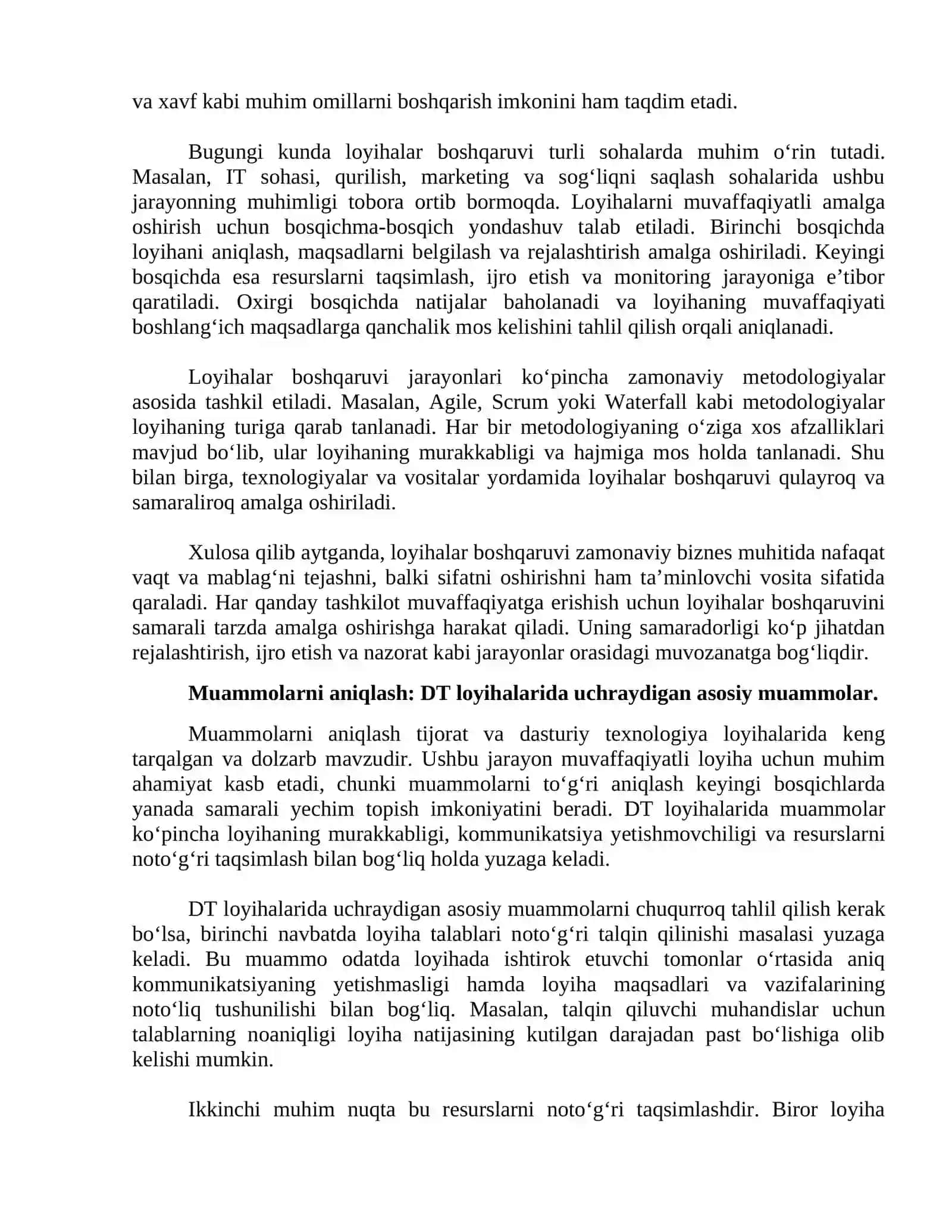 DT loyihalarini boshqarish 4