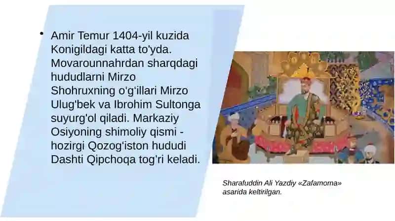 AMIR TEMUR DAVRIDA SIYOSIY IJTIMOIY-IQTISODIY HAYOT 4