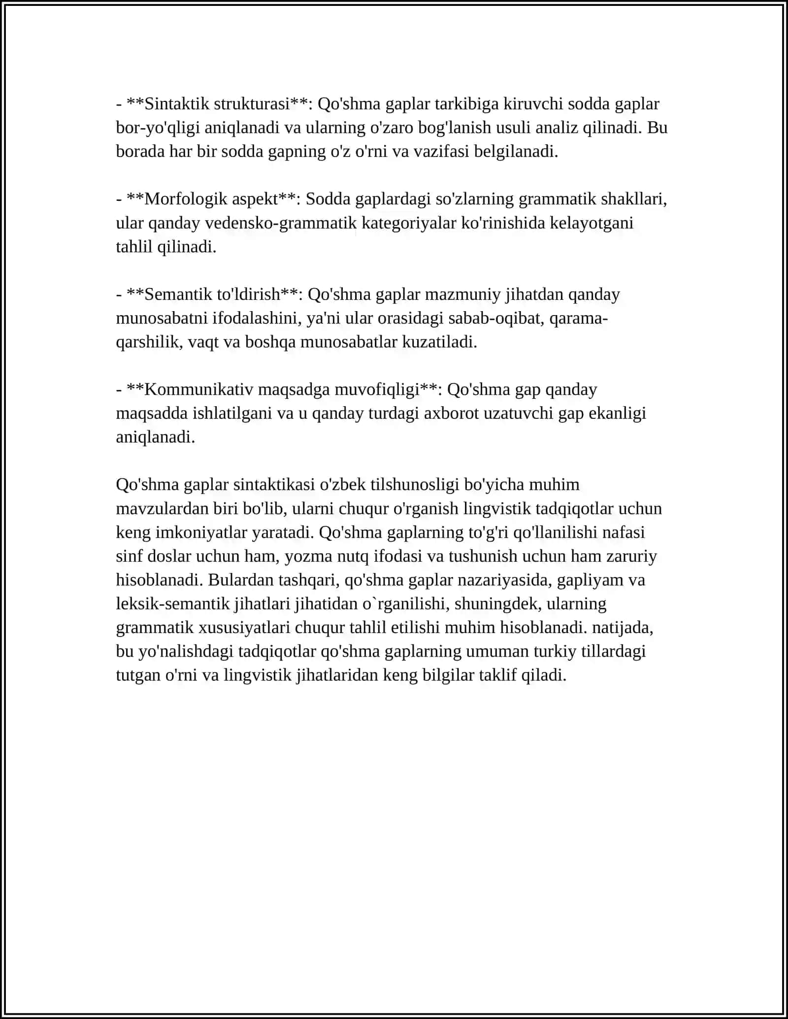 QO'SHMA GAPLARNING PROPOZITIV ASPEKTI 4