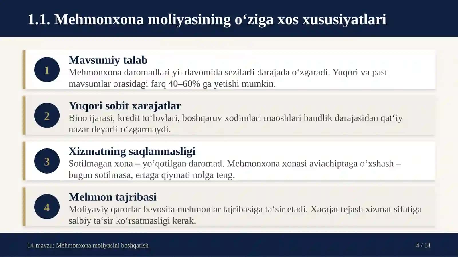 MEHMONXONA MOLIYASINI BOSHQARISH 4