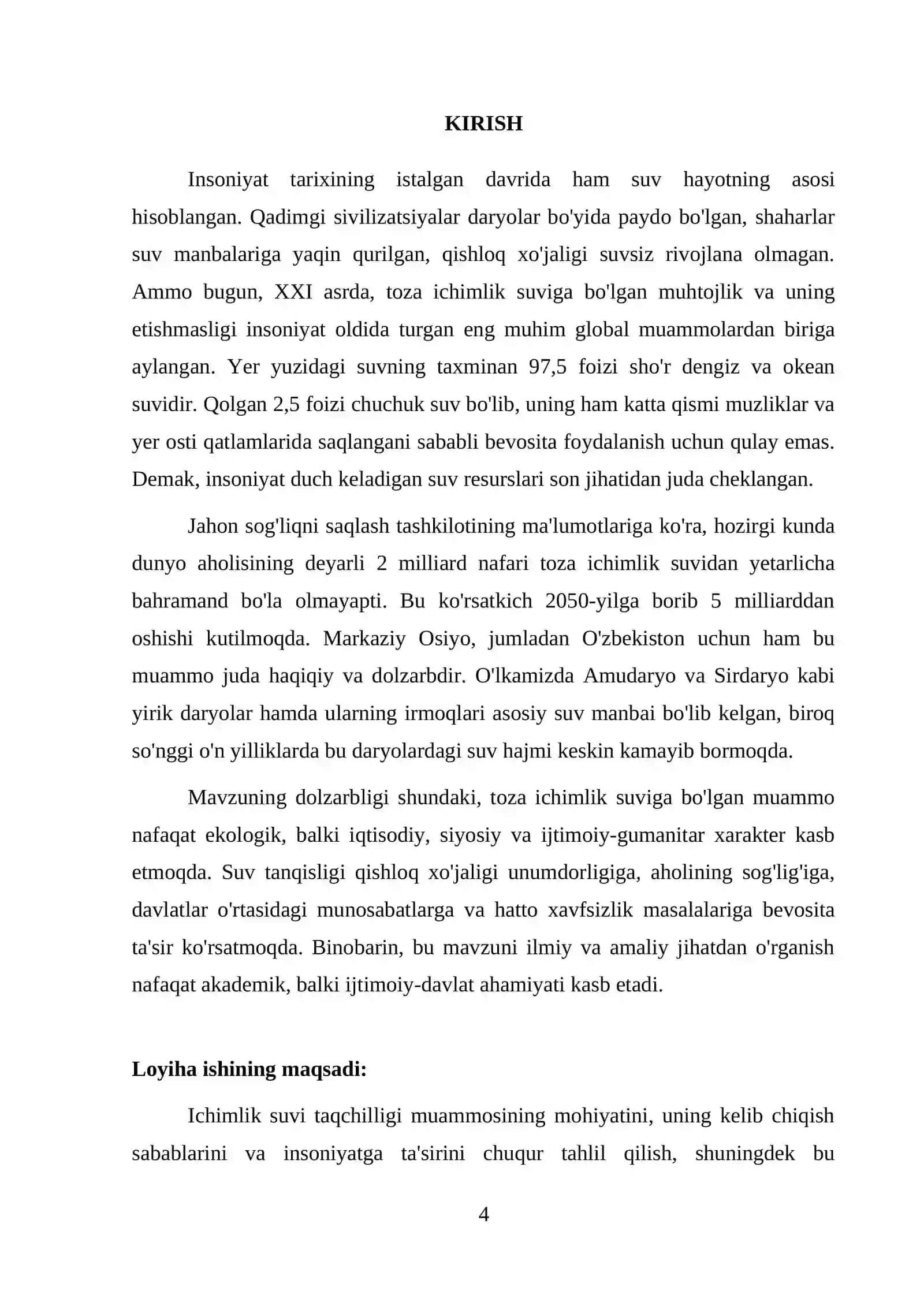 Ichimlik suvi taqchilligi 4