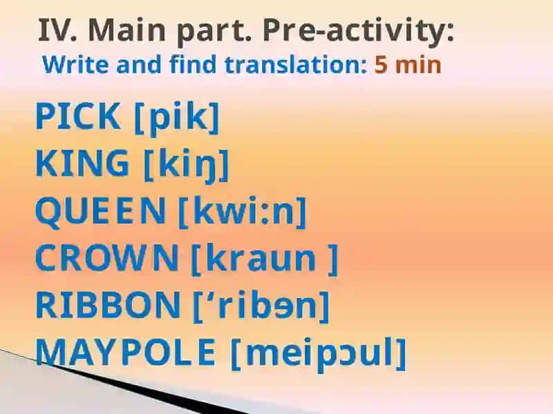 May Day holiday lesson plan 4