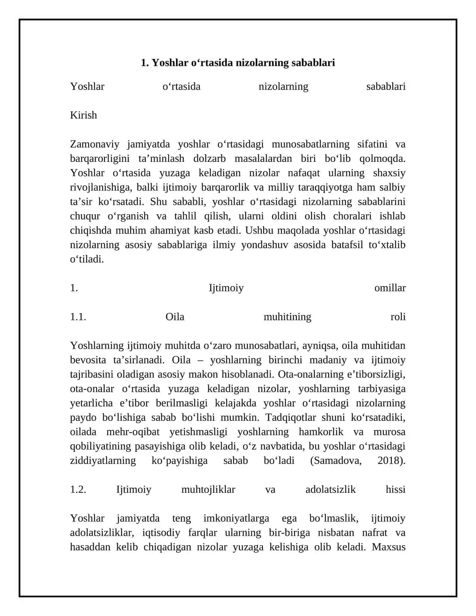 Yoshlar oʻrtasida nizolar 4