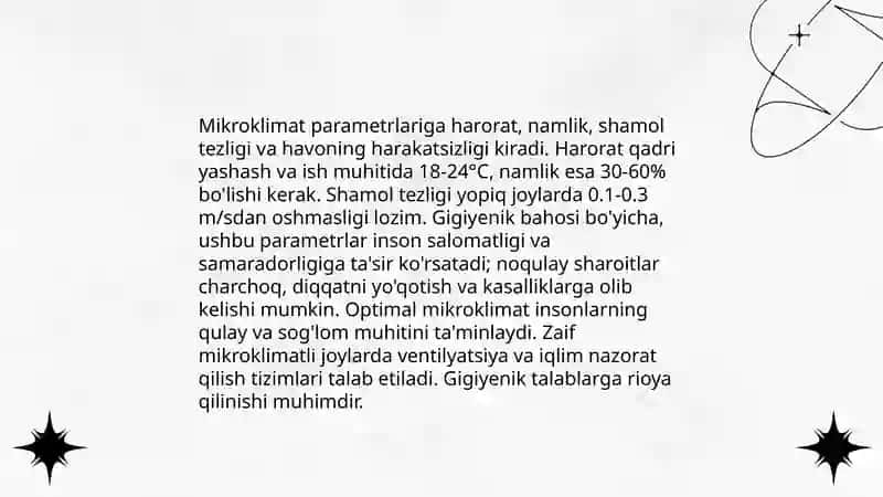 Kasalxona xonalari mikroiqlimining gigiyenik ahamiyati 4