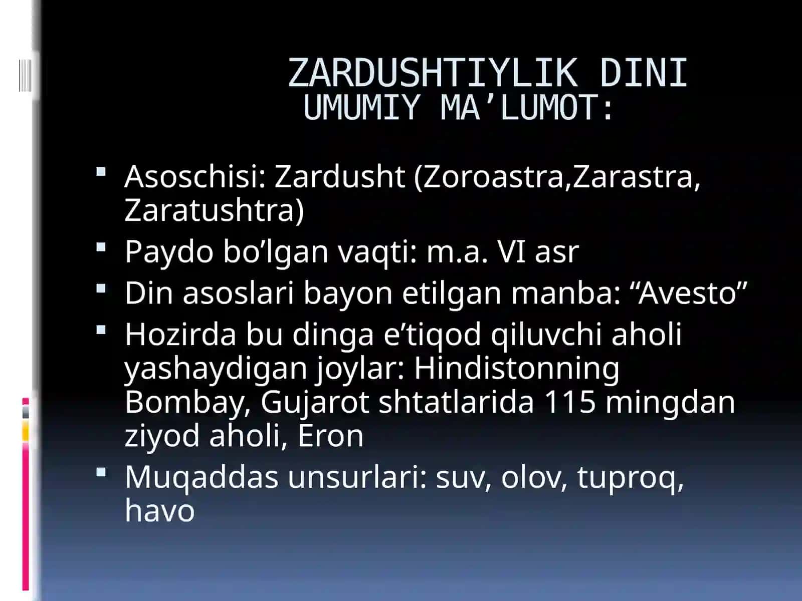 AVESTO – Zardushtiylikningmuqaddaskitobisifatida 4