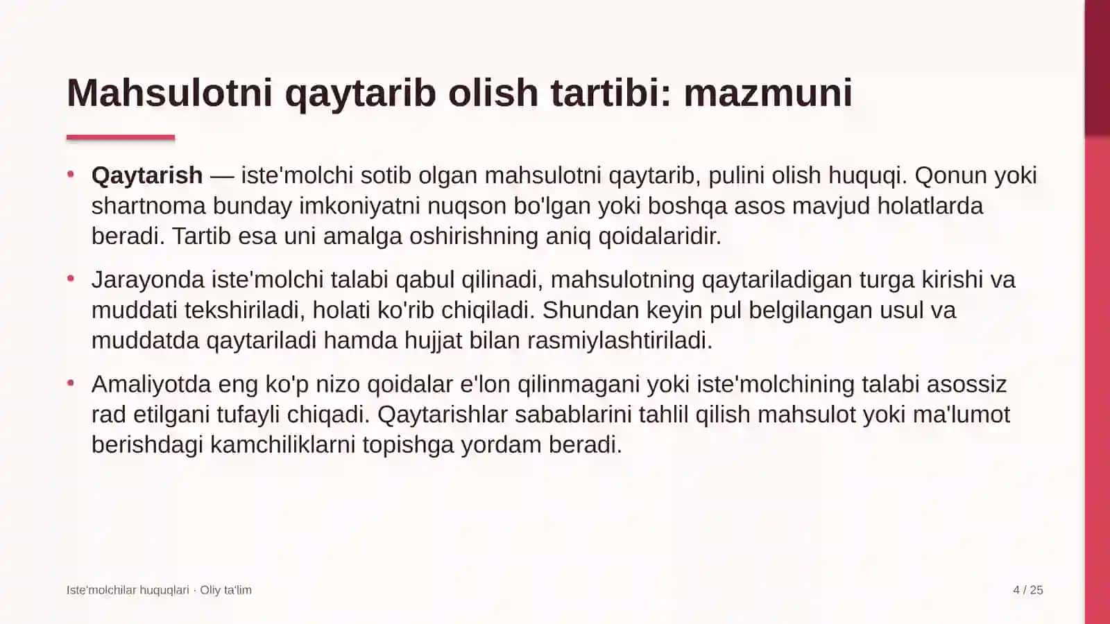 sport jurnalistikasida mahsulotni qaytarib olish tartibi 7699 4