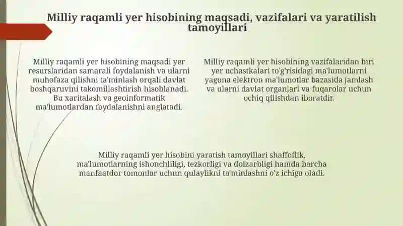 Respublika yer kadastri va milliy raqamli yer hisobi 4