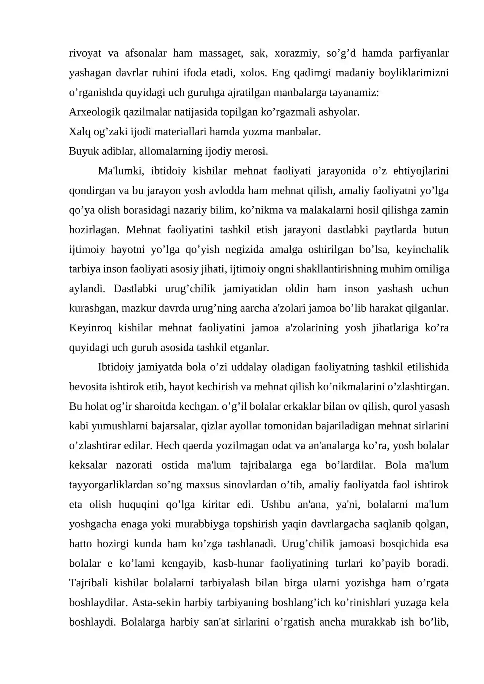Eng qadimgi yodgorliklarda inson tarbiyasiga oid fikrlar 4