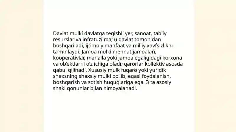 Mulk va mulkchilik munosabatlari 4