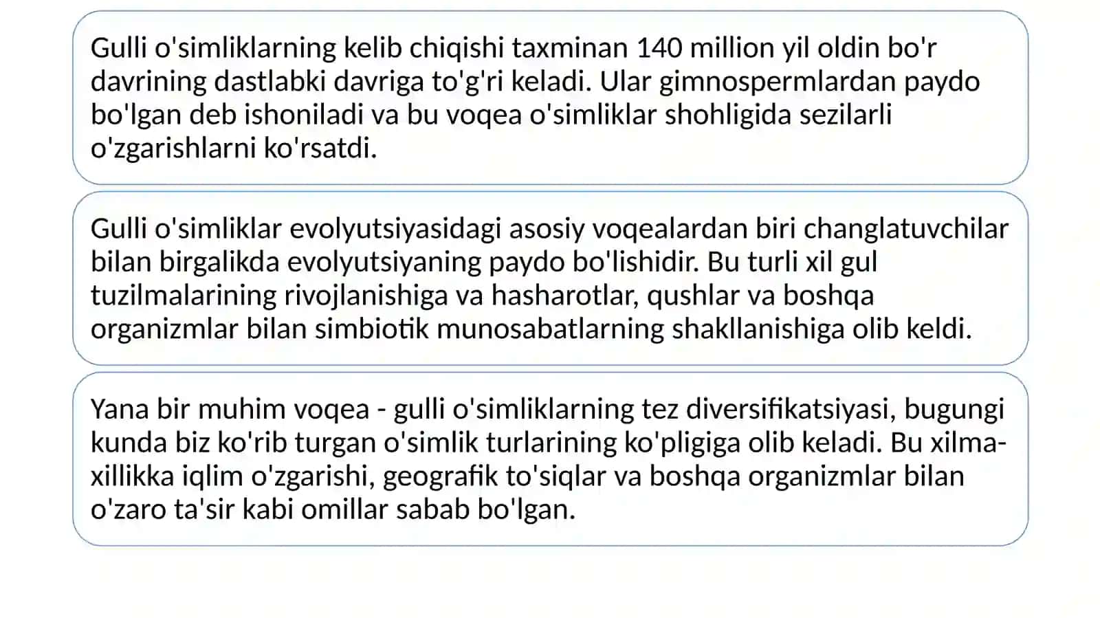 Gullio’simliklarning kelibchiqishi 4