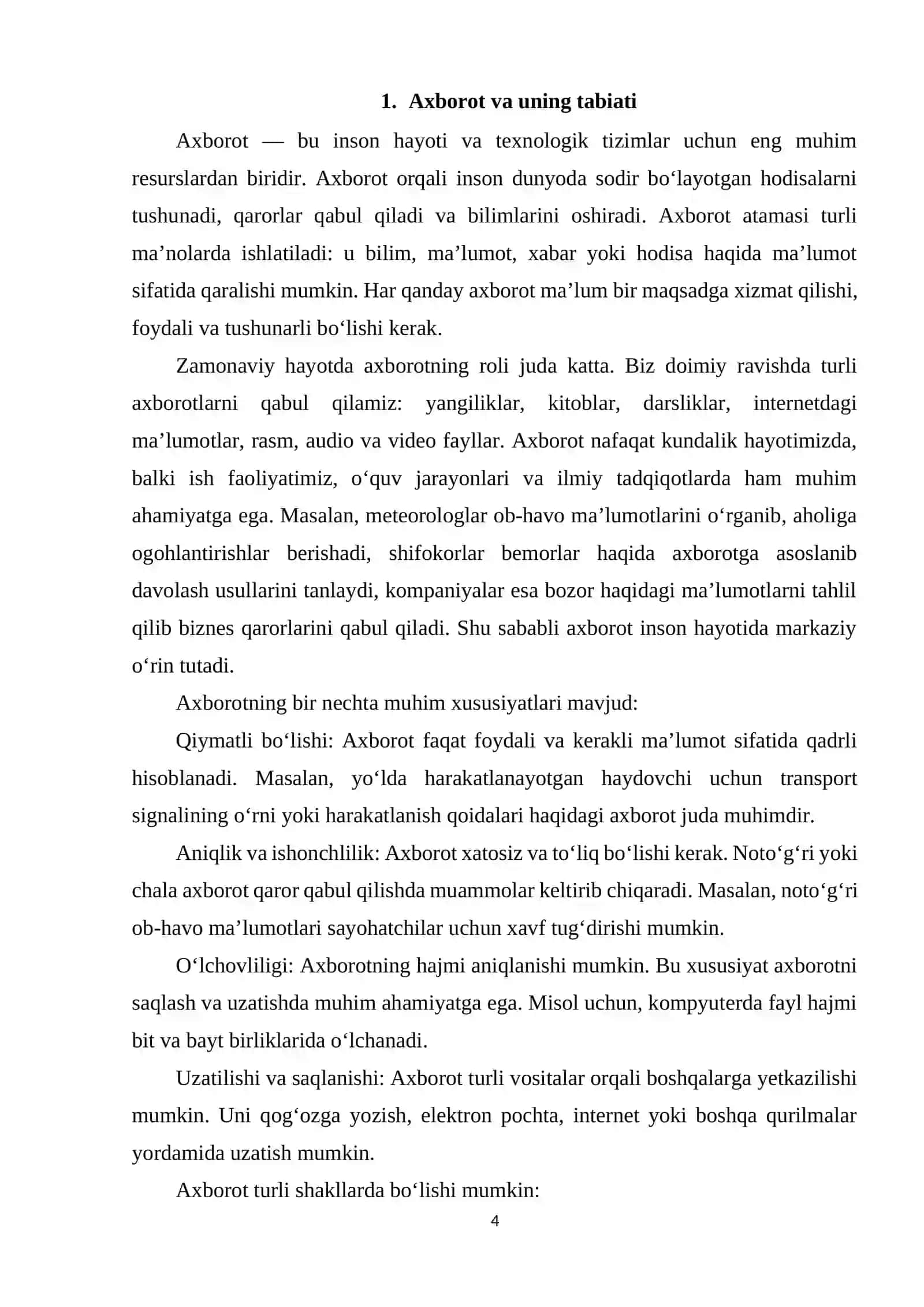 KOMPYUTER INJINIRINGIGA KIRISH 4