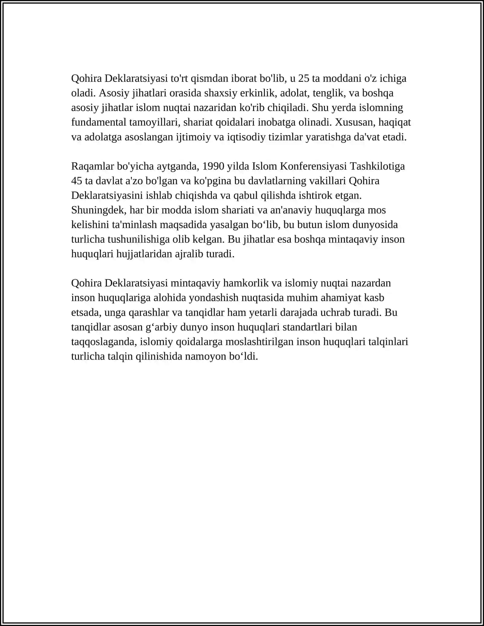 QOHIRA DEKLARATSIYASI TARIXI VA MAZMUNI 4