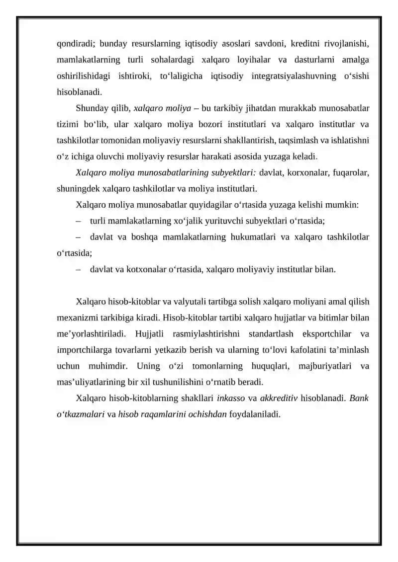Xalqaro moliya tizimi 4