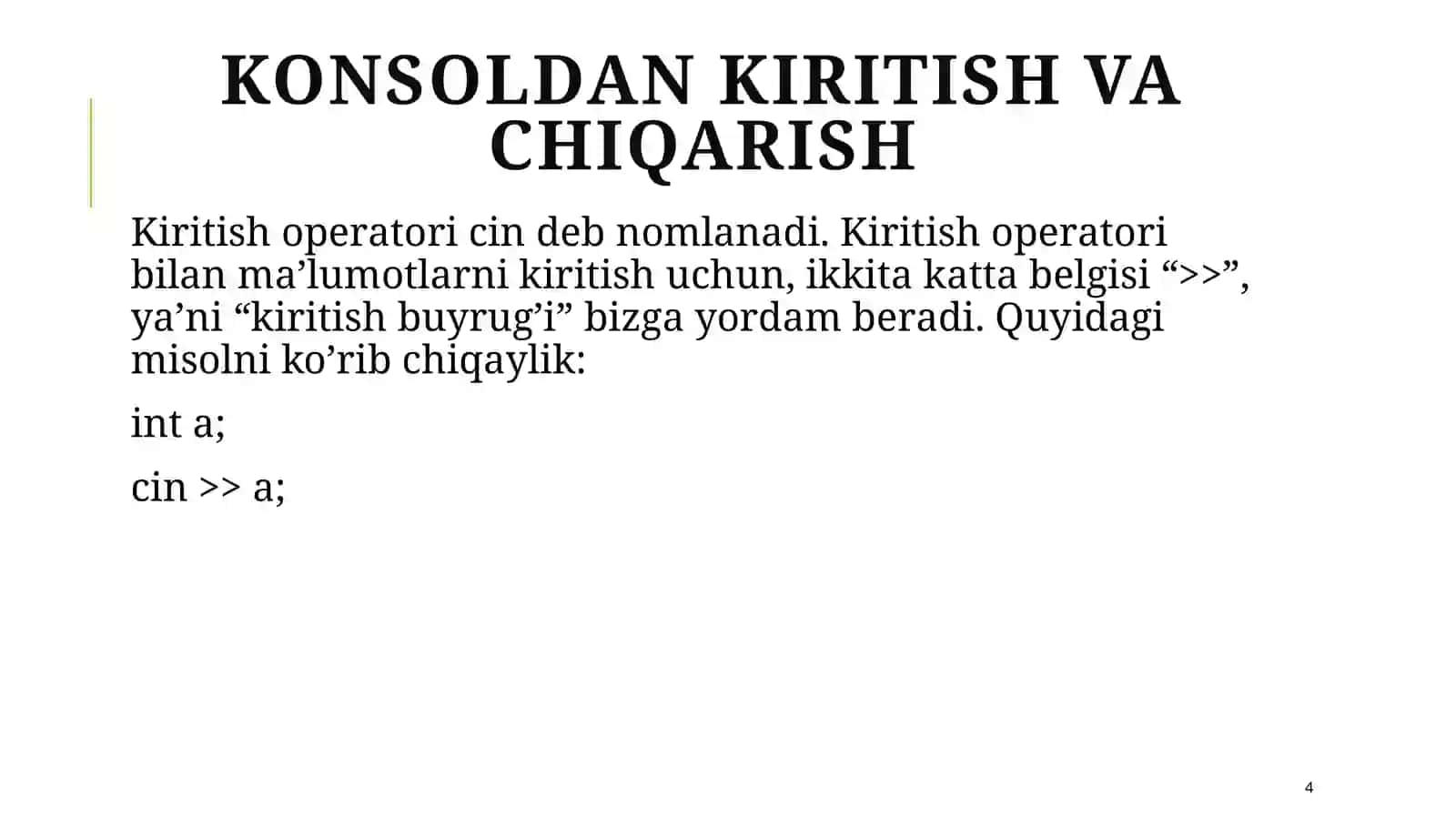 Dasturlash tillarining tuzilmasi 4