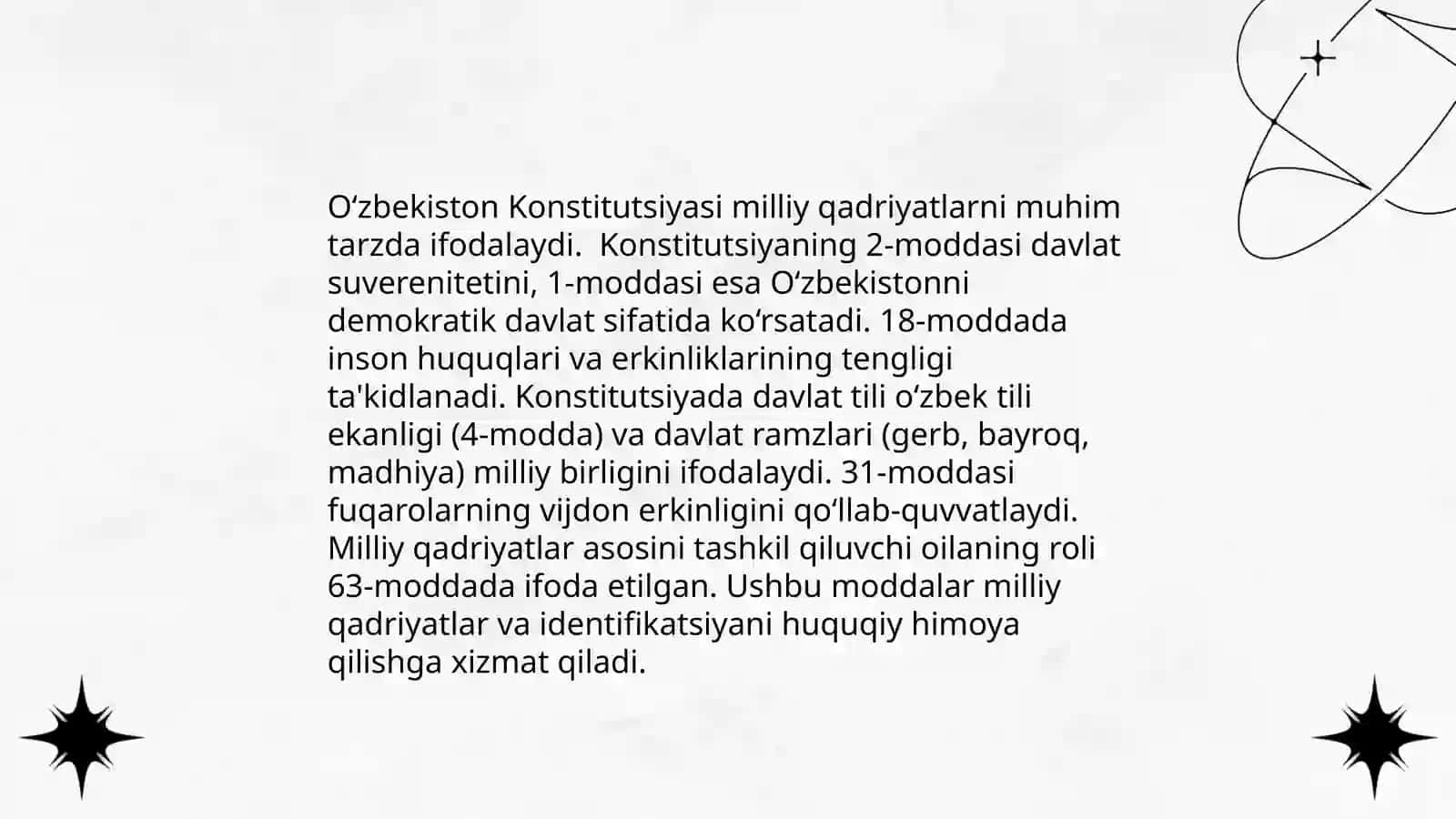 Yangi tahrirdagi Konstitutsiya mazmuni 4