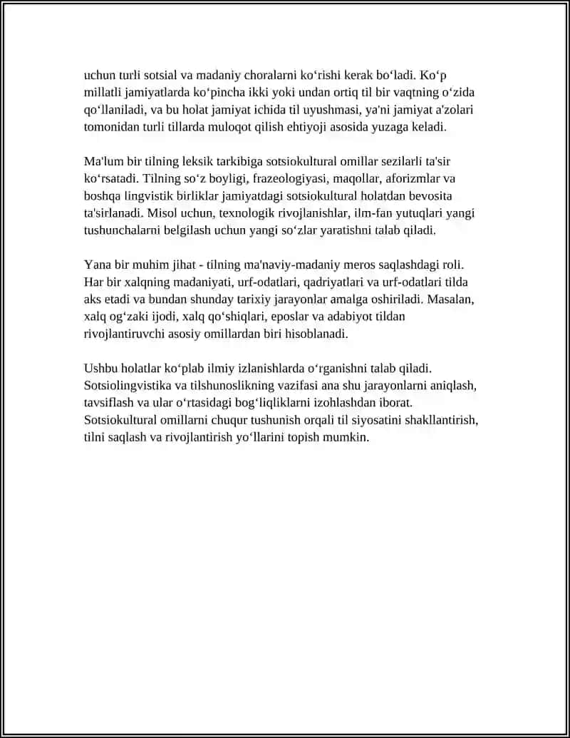 SOTSIOLINGVISTIKA VA TILSHUNOSLIK SOHALARI 4