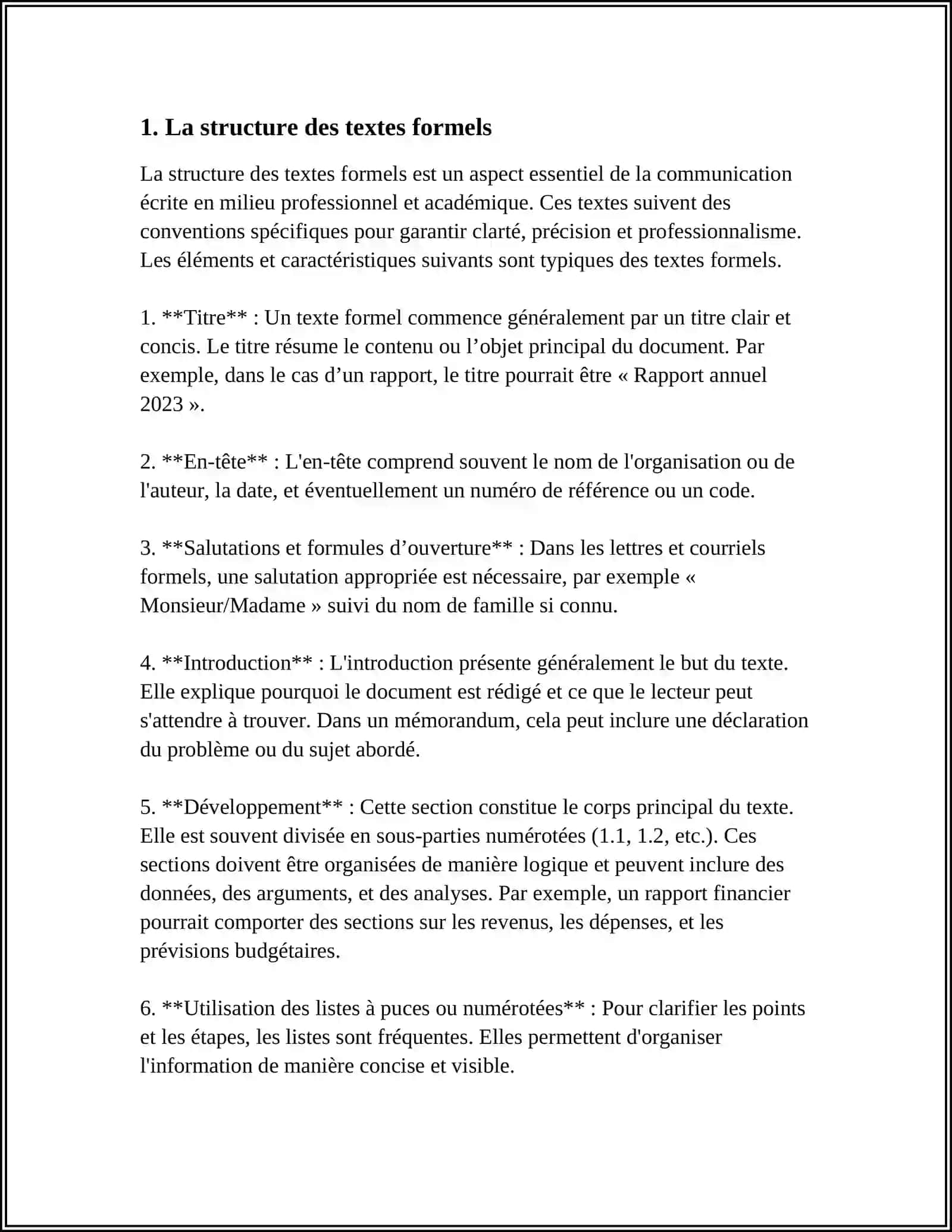 TEXTES FORMELS, INFORMELS ET SPÉCIALS 4